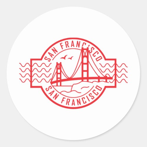 San Francisco Classic Round Sticker