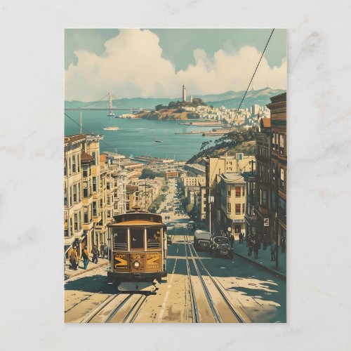 San Francisco Coastal Nostalgia Vintage Postcard