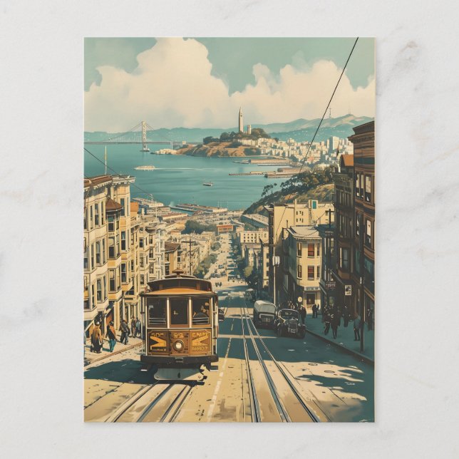 San Francisco: Coastal Nostalgia Vintage Postcard (Front)