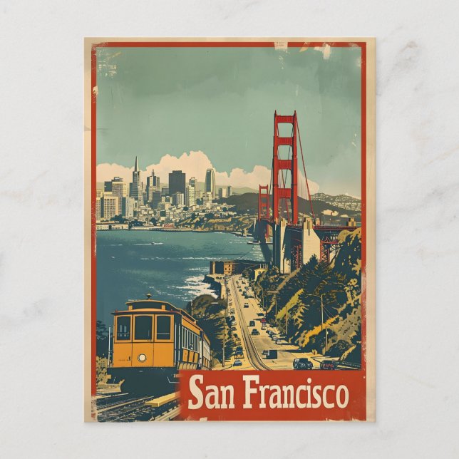 San Francisco: Coastal Nostalgia Vintage Postcard (Front)