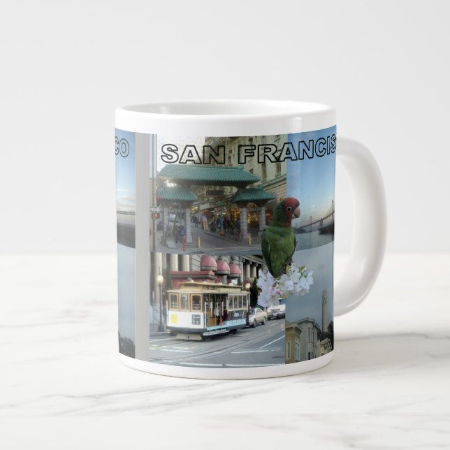 San Francisco Collage Giant Coffee Mug (Front Right)