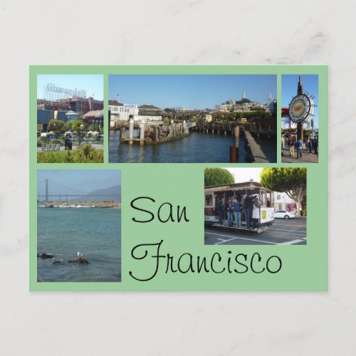 San Francisco Collage Postcard