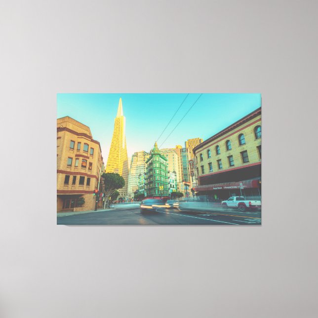 San Francisco Columbus Street Canvas Print (Front)