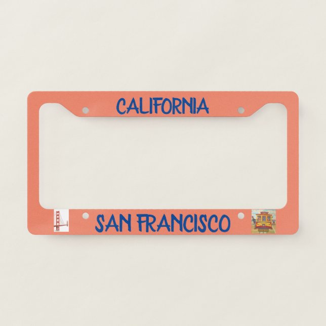 San Francisco Custom License Plate Frame (Front)