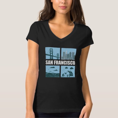 San Francisco Design Sights for California Fans T_Shirt