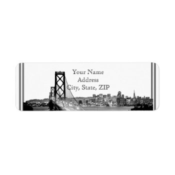 San Francisco Destination Return Address Label by NoteableExpressions at Zazzle