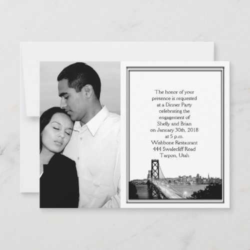 San Francisco Destination Wedding Engagement Personalized Invites
