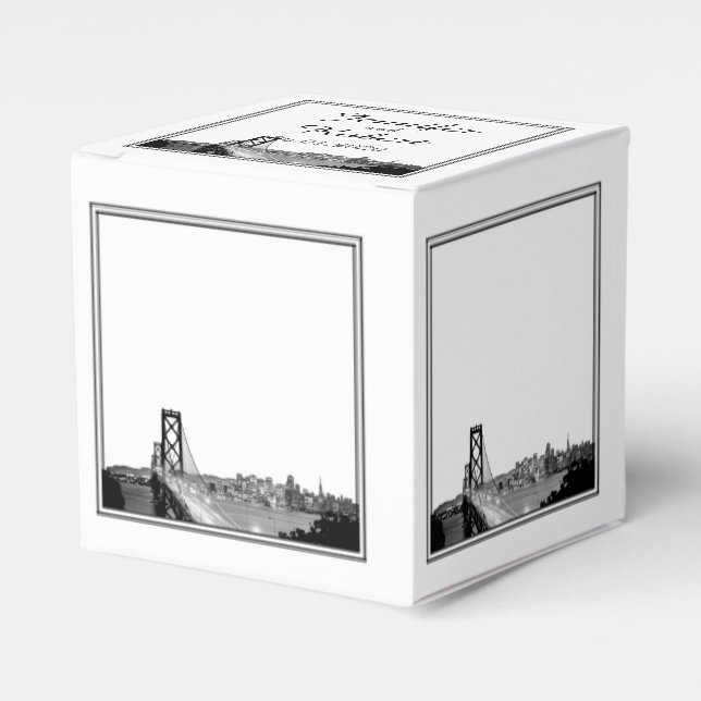 San Francisco Destination Wedding Favor Box (Front Side)