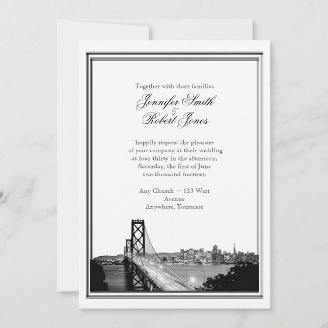 San Francisco Destination Wedding Invitation (Front)