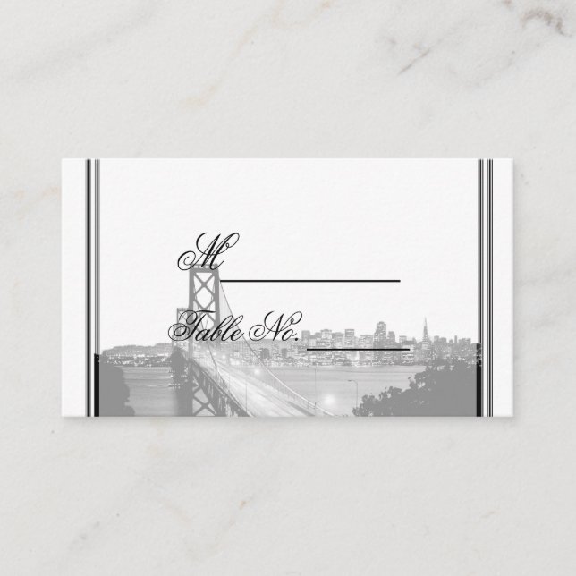 San Francisco Destination Wedding Place Card (Front)
