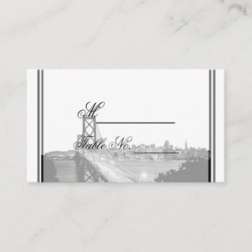 San Francisco Destination Wedding Place Card Business Card Template