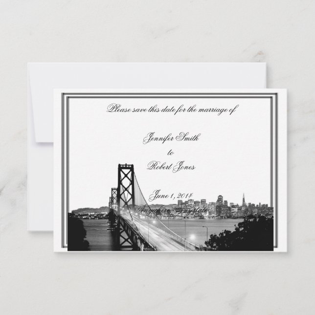 San Francisco Destination Wedding Save the Date (Front)