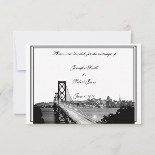 San Francisco Destination Wedding Save the Date