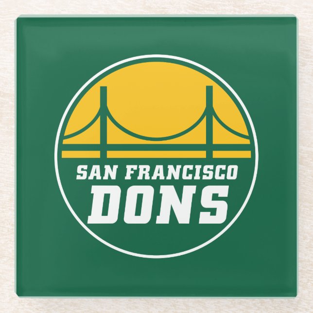 San Francisco Dons Glass Coaster (Front)