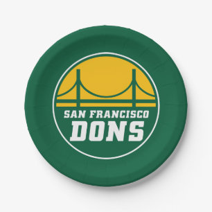 San Francisco Dons Paper Plates