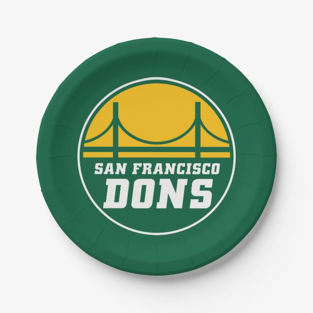 San Francisco Dons Paper Plates (Front)