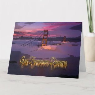 "San Francisco Dreams" Golden Gate Bridge Sunset Card
