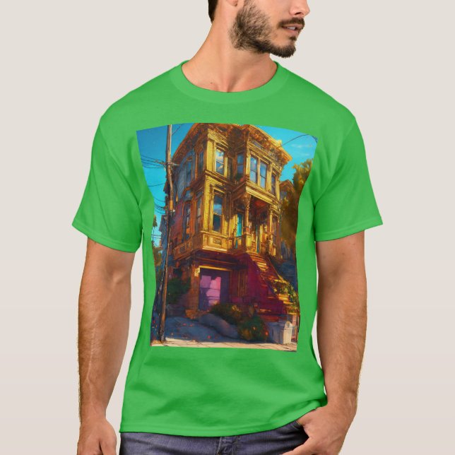 San Francisco Dreamscape Fire & Ice Line Art Tee (Front)
