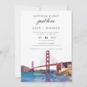 San Francisco Elopement Wedding Reception Invitation