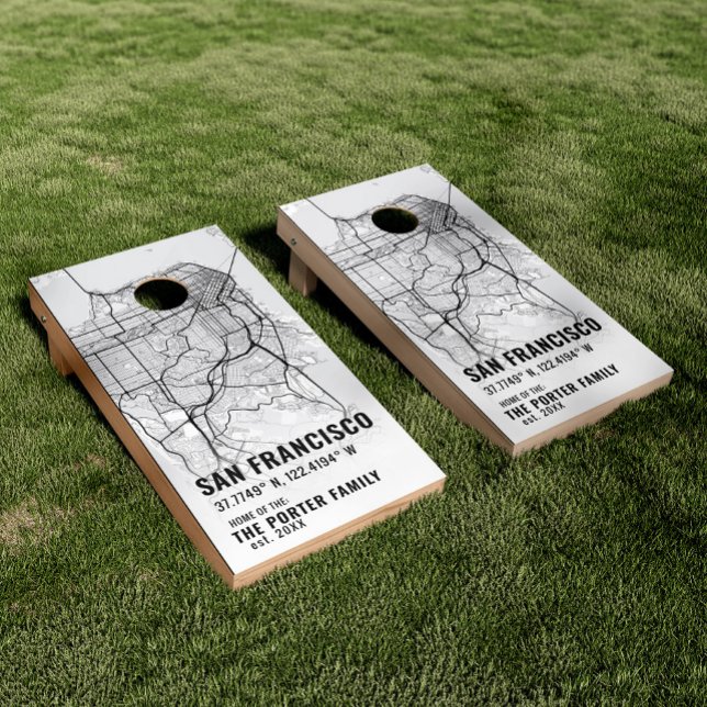 San Francisco Family Home | City Map Cornhole Set (Creator Uploaded)