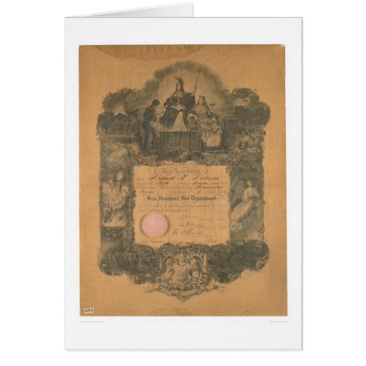 San Francisco Fire Department Certificate (1481A) (Front)