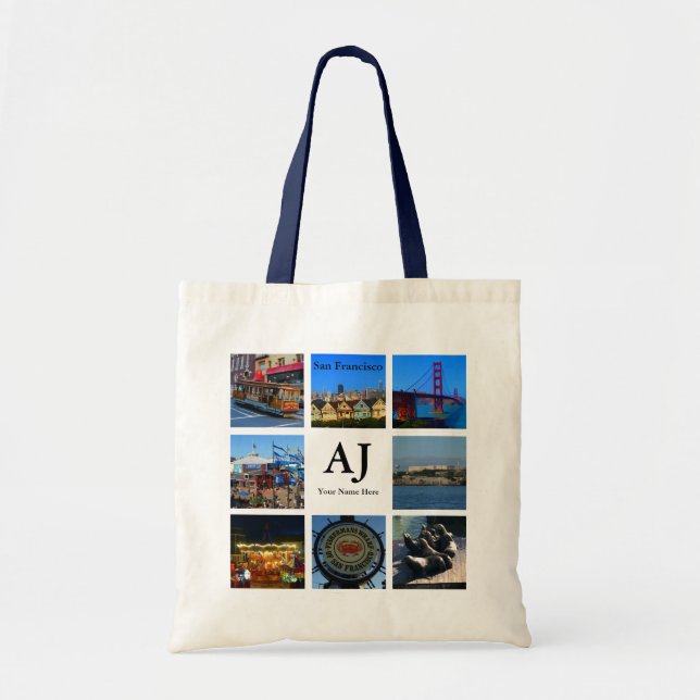 San Francisco Fishermans Wharf Collage #1 Tote Bag (Front)