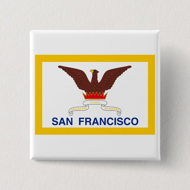 San Francisco Flag Pinback Button (Front)