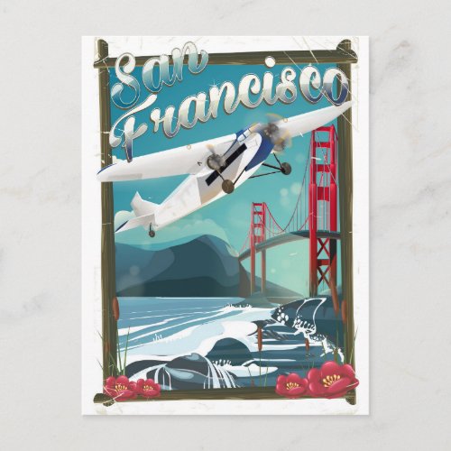 San Francisco Flight travel poster Postcard