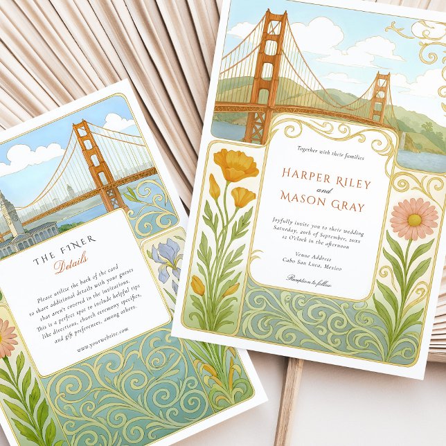 San Francisco Floral Wedding Invitation (Creator Uploaded)