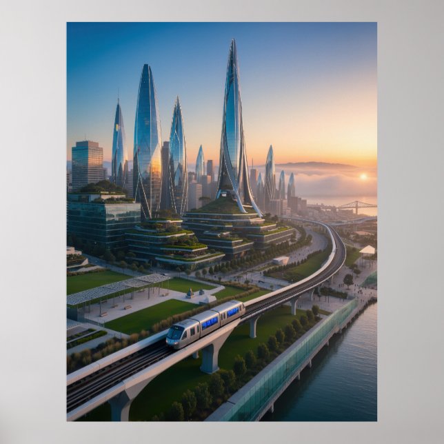 San Francisco Futuristic City 2026 Poster (Front)