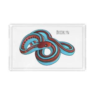 San Francisco garter snake cartoon illustration Acrylic Tray