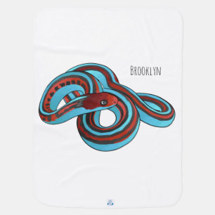 San Francisco garter snake cartoon illustration Baby Blanket