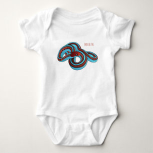 San Francisco garter snake cartoon illustration Baby Bodysuit