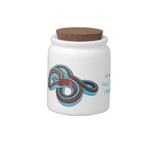 San Francisco garter snake cartoon illustration  Candy Jar