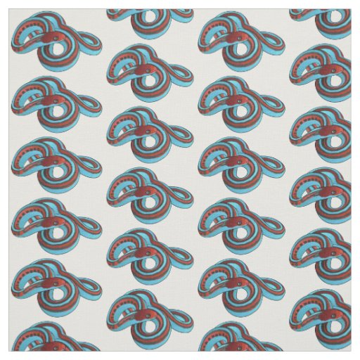 San Francisco garter snake cartoon illustration  Fabric