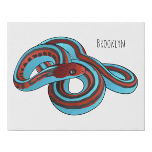 San Francisco garter snake cartoon illustration Faux Canvas Print