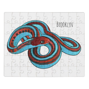 San Francisco garter snake cartoon illustration Jigsaw Puzzle