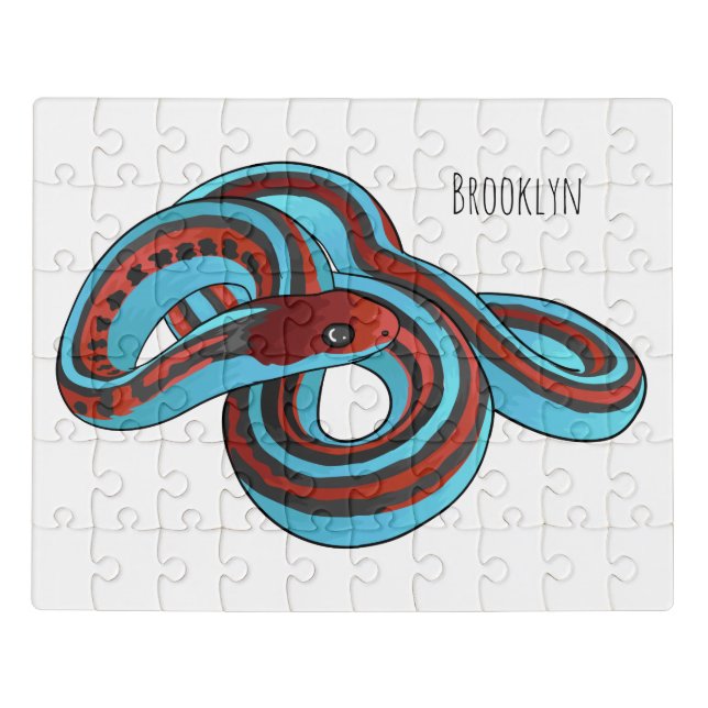 San Francisco garter snake cartoon illustration Jigsaw Puzzle (Puzzle Horizontal)
