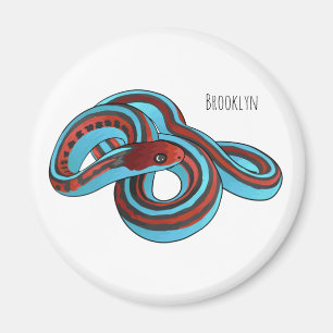 San Francisco garter snake cartoon illustration Magnet