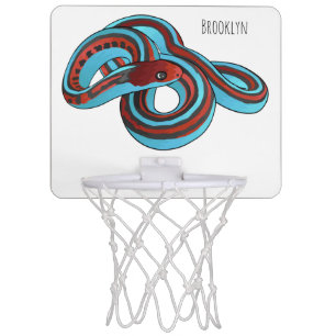 San Francisco garter snake cartoon illustration  Mini Basketball Hoop