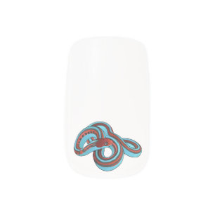 San Francisco garter snake cartoon illustration Minx Nail Art