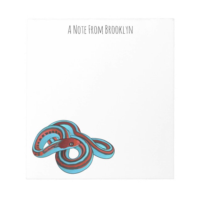 San Francisco garter snake cartoon illustration Notepad (Front)