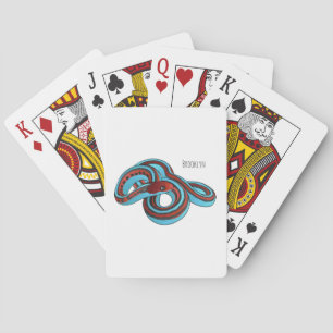 San Francisco garter snake cartoon illustration Poker Cards