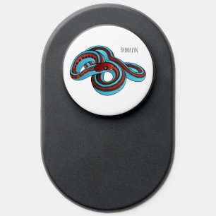 San Francisco garter snake cartoon illustration PopSocket