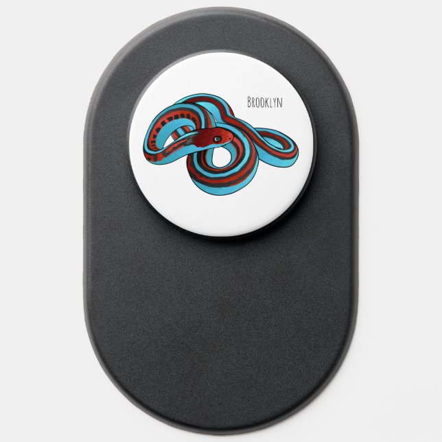 San Francisco garter snake cartoon illustration PopSocket (Popsocket)