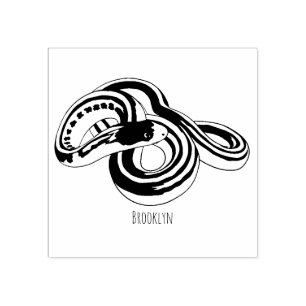 San Francisco garter snake cartoon illustration  Rubber Stamp