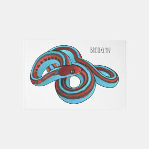 San Francisco garter snake cartoon illustration  Rug
