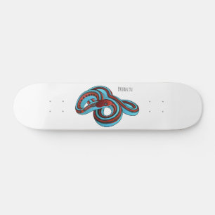 San Francisco garter snake cartoon illustration Skateboard