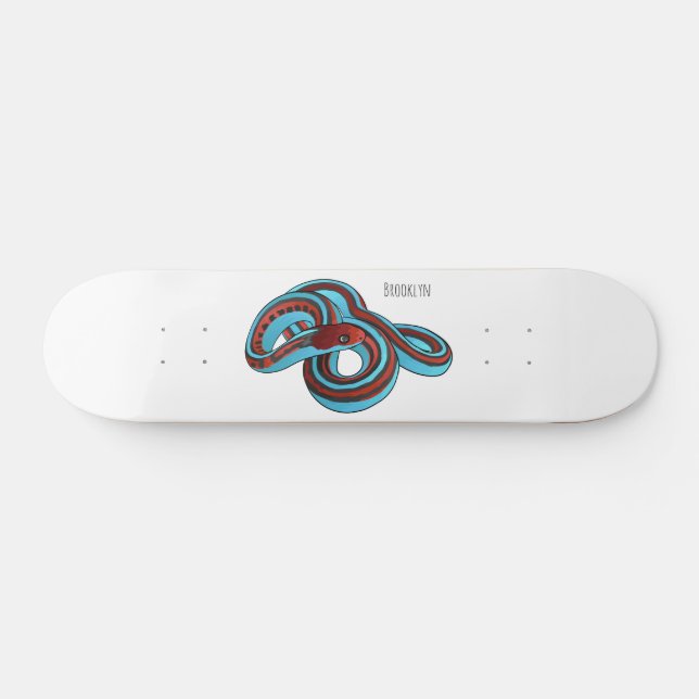 San Francisco garter snake cartoon illustration  Skateboard (Horz)