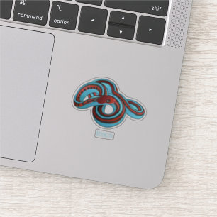 San Francisco garter snake cartoon illustration  Sticker